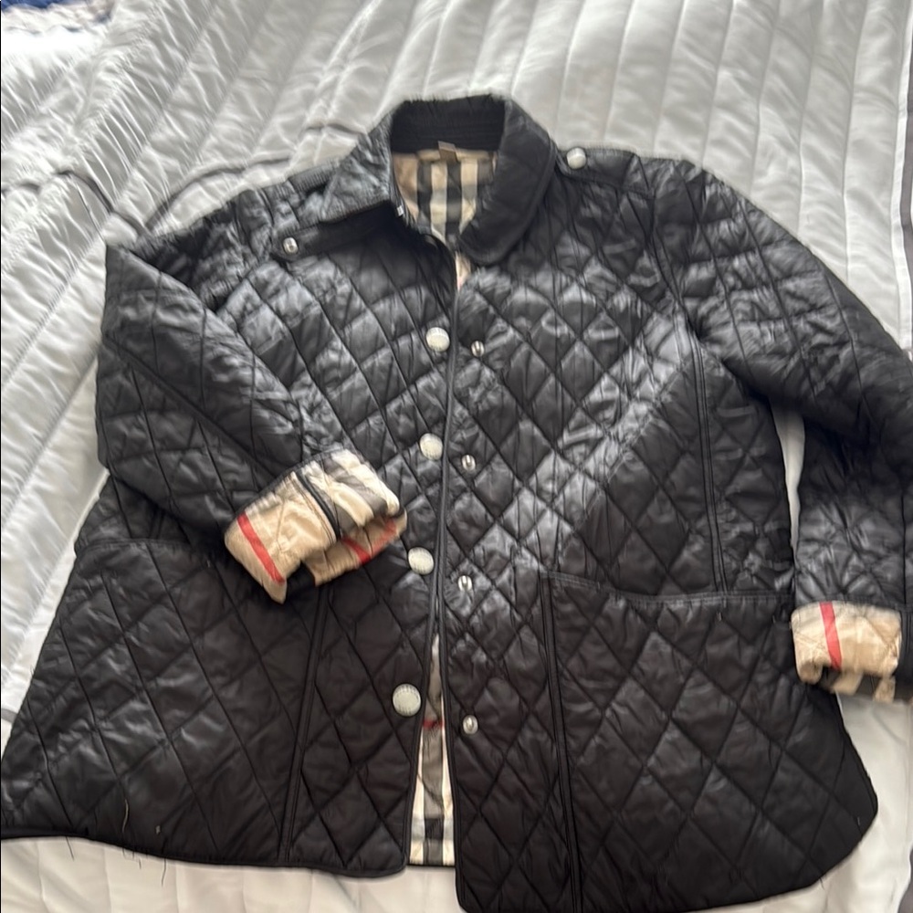 Burberry Black Utility Jacket with Diamond Quilting